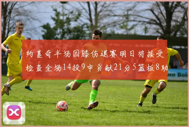 约基奇半场因膝伤退赛明日将接受检查全场14投9中贡献21分5篮板8助攻